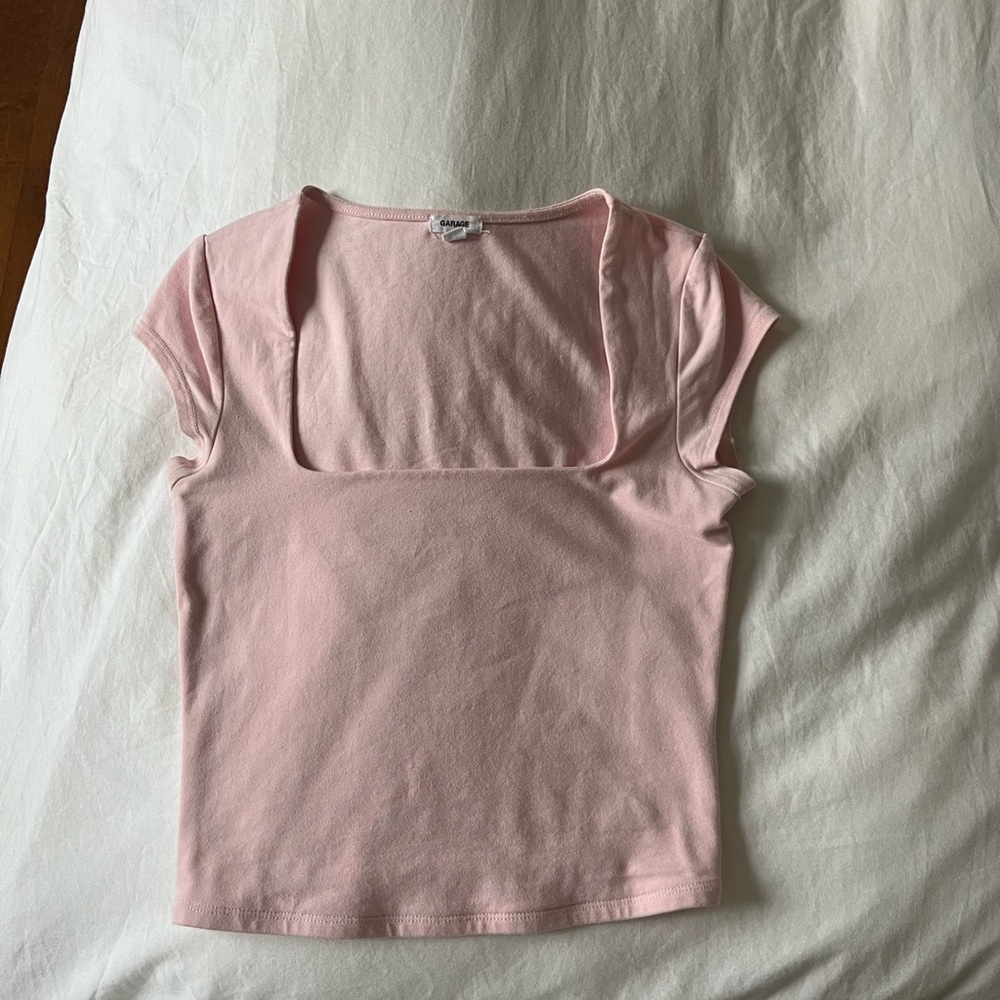 Garage Light Pink Short Sleeve Top